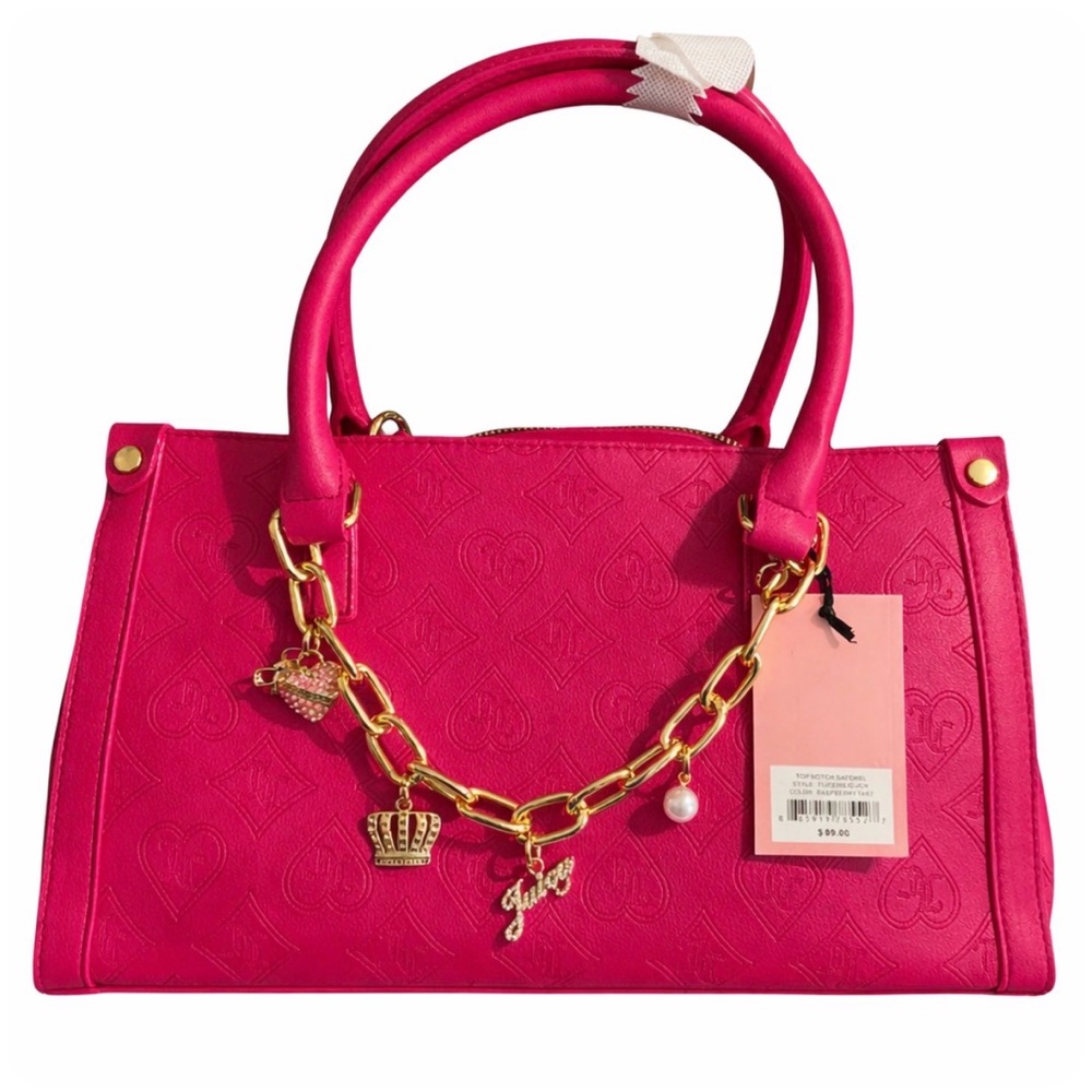 Nwt Juicy Couture Fuchsia Satchel with Gold Charm